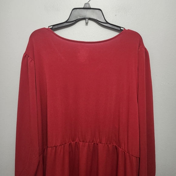 Nine West women's wrap dress size 3X red soft jersey new with tags - Picture 6 of 8
